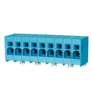 TBL008-1000-09BE, Фиксированные клеммные колодки Terminal block, screwless, 10.0, Horizontal, 9, Blue
