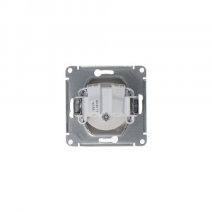 Розетка 1-м СП Glossa 16А IP20 250В с заземл. механизм платина SE GSL001243