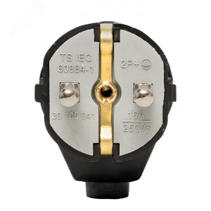 Вилка угловая усиленная с/з черная 16А 250В Proxima EKF AVY16-30-r