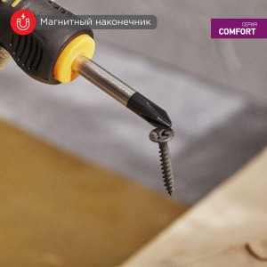 Отвертка крестовая PH 2х40мм двухкомпонентная рукоятка 12-4730