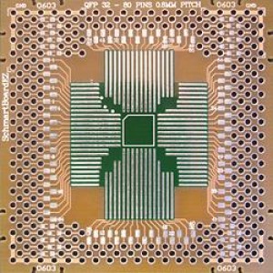 202-0009-02, Печатные и макетные платы 0.8mm Pitch 2x2mm Grid 32-64 pins