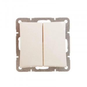 ДУЭТ 2-клавишный ВЫКЛЮЧАТЕЛЬ, сх.5, 10АХ, механизм, БЕЖЕВЫЙ C3(2) WDE000251