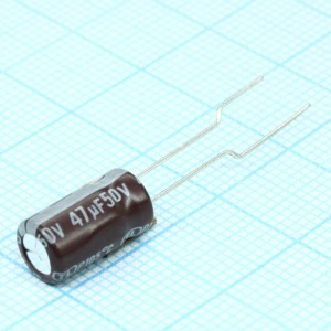 TLP470M1HE11ME2, Конденсатор электролитический 47мкФ 50В  6,3х11мм между выводами 2мм,5 лента на катушке
