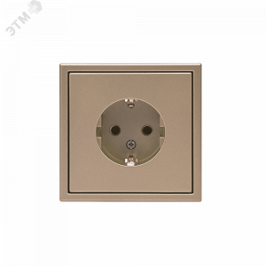 Розетка ArtGallery 16А с заземл. механизм шампань SE GAL000543