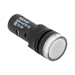 Матрица светодиодная AD16-16HS белая 24 В AC/DC (16мм) PROxima ledm-ad16-24-w, Лампа сигнальная d16-24V бел светодиодная