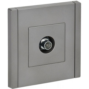 FORTE&PIANO Розетка TV оконечная FP528 сталь IEK FP-A10-O-K46