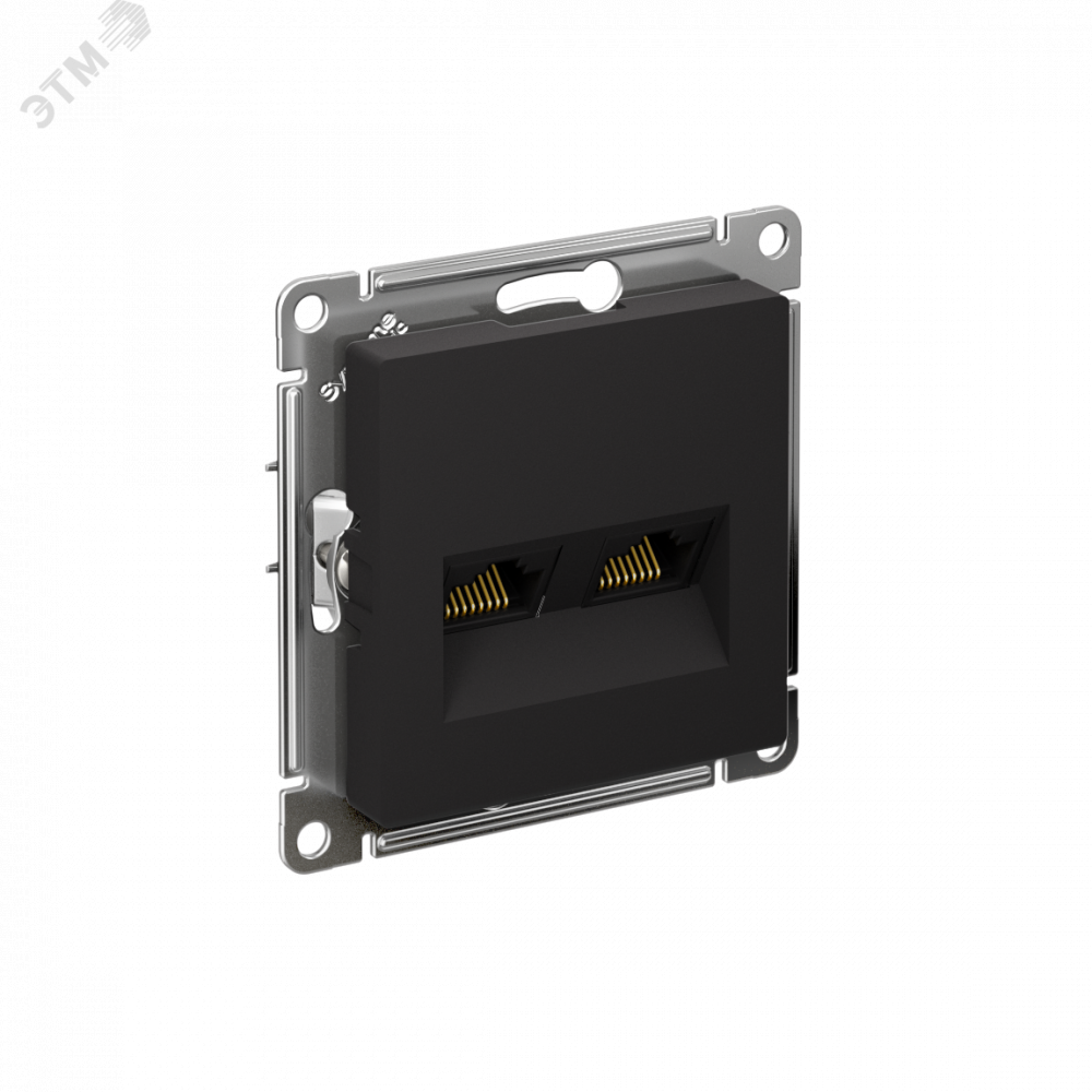 Изображение товара Розетка компьютерная AtlasDesign SE кат 5E скрытый монтаж антрацит