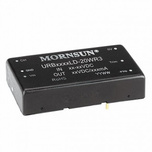 URB4815LD-20WR3, Преобразователь DC/DC 20 Вт, вход 48(18-75) VDC, выход 15 VDC, 1,333 A, DIP на плату