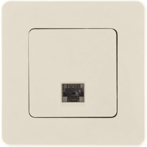 Розетка компьютерная Inspiria RJ45 кат.6 UTP механизм сл. кость Leg 673831