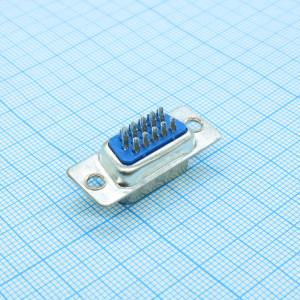 DHS-15M, Разъем D-SUB высокой плотности, 15 контактов, вилка кабельная