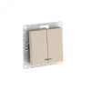 Изображение товара ATLASDESIGN 2-клавишный ВЫКЛЮЧАТЕЛЬ с подсветкой ,сх.5а, 10АХ,мех., быстрозажимные клеммы, ПЕСОЧНЫЙ ATN001253S
