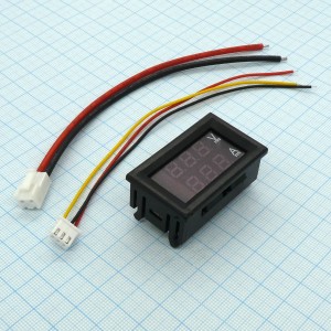 Вольтметр-амперметр в корпусе 0.56" 10А, Встраиваемый модуль вольтметра и амперметра. Встроенный шунт! Не требуется внешний шунт.