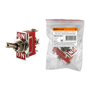 Переключатель-тумблер 1121 (ТП1-2) вкл.- вкл. 1 группа контактов SQ0703-0027