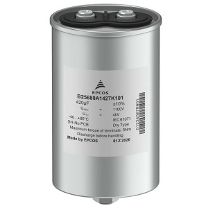 B25680B1427A101, Силовой плёночный конденсатор 1100В 420мкФ 85*136