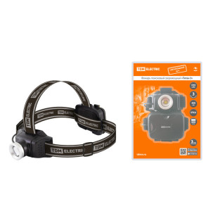 Фонарь «Титан 3» налобный, 6 Вт 1 светодиод CREE 400 лм, 3хАА , IPX4, SQ0350-0100