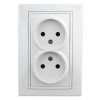 Розетка 2-м СП Plano 1-204-01 16А IP20 250В 2х2P бел. Б0053904