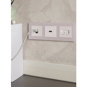 BRITE Розетка HDMI РHDMI-0-БрЖ жемчуг BR-H10-K36