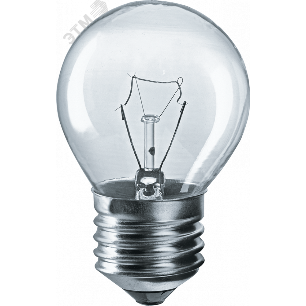 Изображение товара Лампа накаливания декоративная ДШ 60вт Р45 230в Е27 (шар) 16618