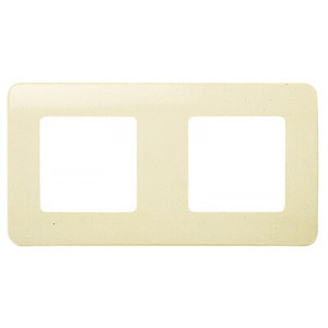 Рамка 2-постовая, горизонтальная, с монтажными лапками, серия Stylo, цвет слоновая кость 2272.3 BM