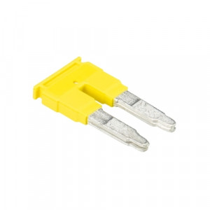 Соединительная перемычка IVB WKIF 16-2, Соединительная перемычка, 2 полюса, изолированная, вилочная, для клемм: WKIF 16, цвет: желтый