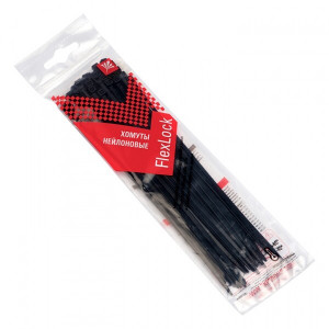 Хомут P6.6 стандартный (ч), 3.6x250 (50шт) FlexLock PROxima plc-fl-ctsb-3.6x250-r