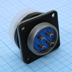 FQ24-4ZK-S, Блочная розетка, 4 контакта S пластиковая крышка