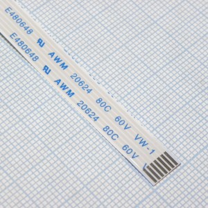 ШЛЕЙФ пл 7 конт /1.0mm/ 350mm, FFC шаг 1мм, 7 контактов, длина 350mm