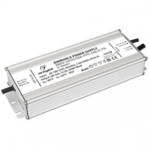 Блок питания ARPV-UH24320A-PFC-DALI2-PH (24V, 13.3A, 320W) 025654(2), Диммируемый источник напряжения по протоколу DALI2.0 с гальванической развязкой для светодиодных изделий. Входное напряжение 120-240 VAC. Выходные параметры: 24 В, 13.3 А, 320 Вт. Встроенный PFC >0.95. Герметичный алюминиевый корпус IP 67.