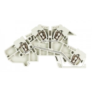 Этажная клемма WKIF 2,5 D-D, Этажная клемма, 2 этажа, L-L, тип фиксации провода: пружинный, номинальное сечение: 2,5 мм кв., 24A, 400V, ширина: 5 мм, цвет: серый, тип монтажа: DIN35