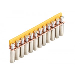 Соединительная перемычка IVB WK 4/D..-12, Соединительная перемычка, 12 полюсов, неизолированная, винтовая, для клемм: WK 4/D1/2U; WK 4/D2/2U