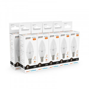 Лампа светодиодная Elementary 6Вт свеча 3000К тепл. бел. E14 420лм 33116