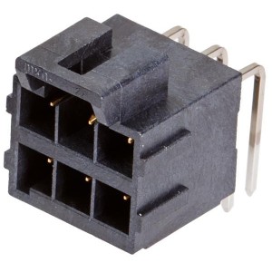 172316-1308, Проводные клеммы и зажимы ULTRAFIT 3.5MM 8CKT HDR R/A D/R BLK 30AU