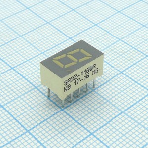 SA32-11YWA, 1 разрядный индикатор 8мм/желтый/588нм/2.2-5мкд/ОА