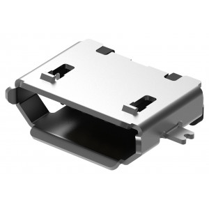 DS1105-14-B60R, Разъем Micro USB тип AB (розетка) угловой на плату (SMT)