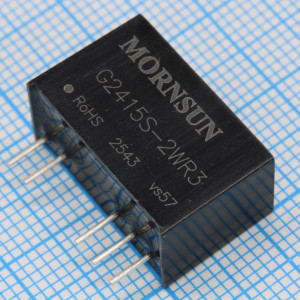 G2415S-2WR3, Преобразователь DC/DC на печатную плату 2 Вт вход 21.6...26.4 В, выход ±15 В/±0.067 А (ТНТ)