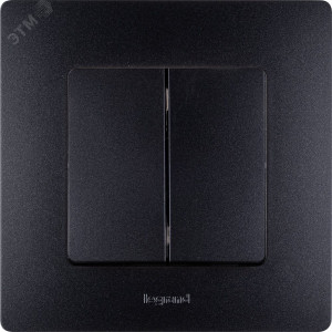 Выключатель 2-кл. СП Etika 10А IP20 250В 10AX авт. зажимы механизм антрацит Leg 672602