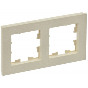 BRITE Рамка 2-мест. РУ-2-Бр беж. рифленый BR-M22-51-K10