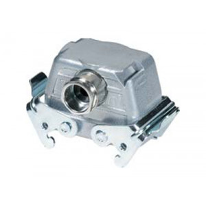 Крышка разъема 72.356.1635.0, Крышка разъема на кабель, типоразмер 16B, без уплотнителя, 1 кабельный ввод M25x1,5, IP54, с фронтальным расположением, с двумя защелками, материал корпуса: алюминиевый сплав