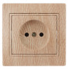 1-201-11 Розетка 2P, 16А-250В, IP20, СУ, Plano, сосна (10/200/2400) Б0030057