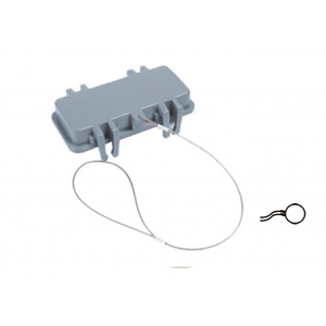 Защитная крышка H16B-PC-4S-M, Защитная крышка, типоразмер 16B, без уплотнителя, без защелок (упоры для двух защелок), с удерживающей стропой от утери, материал корпуса: пластик