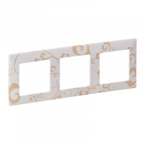 Рамка 3-м Valena Life универсальная ампир бел. 754103