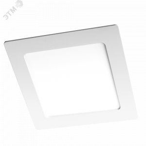 Светильник светодиодный PPL-S WH 12Вт 6500К IP40 170мм ДВО встраив. ультратонкий квадрат 5008366A