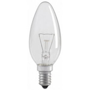 Лампа накаливания C35 свеча прозр. 60Вт E14 IEK (кр.10шт) [LN-C35-60-E14-CL]