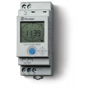 Реле времени цифровое суточное/недельное 16А 110…230В AC/DC 1CO 35мм IP20 монтаж на рейку 35мм 125182300000