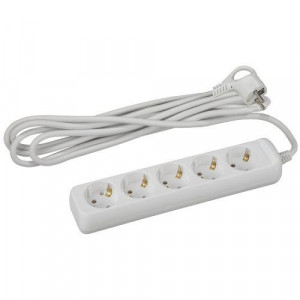 Удлинитель 5х5м с заземл. 16А IP20 U-5e-5m-3х1 ПВС 3х1 Б0028377
