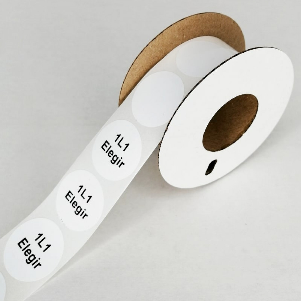 Изображение товара Круглая белая маркировка NPP-30-W для электросистем, 30 мм, 1000 шт