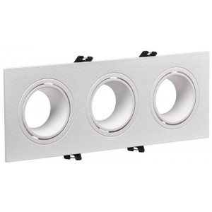 Светильник 4103 встраиваемый 3хMR16 квадрат пласт. бел. LT-UVB0-4103-GU05-3-K01