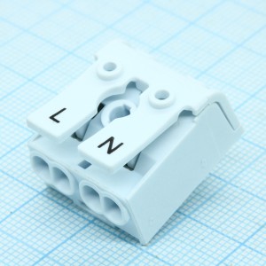 DG238-10.0-02P-19-01A(H), Электромонтажный клеммник на 2 контакта.