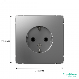Розетка ArtGallery 16А с заземл. механизм сталь SE GAL000943
