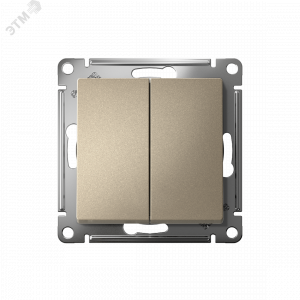 Выключатель 2-кл. СП AtlasDesign 10А IP20 (сх. 5) 10AX механизм шампань SE ATN000551